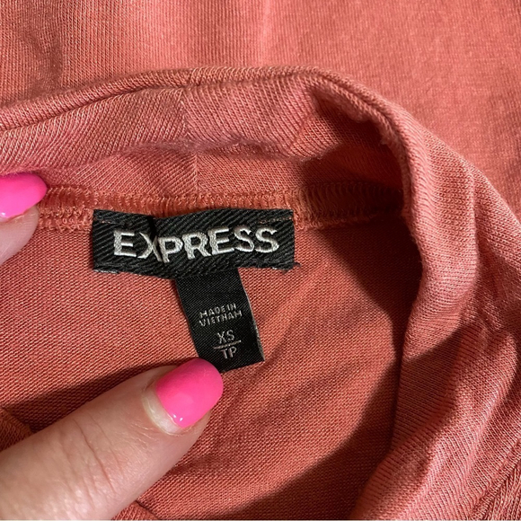 EXPRESS chocker neck front keyhole v-neck sleeveless coral tank top size Xs - Picture 5 of 6